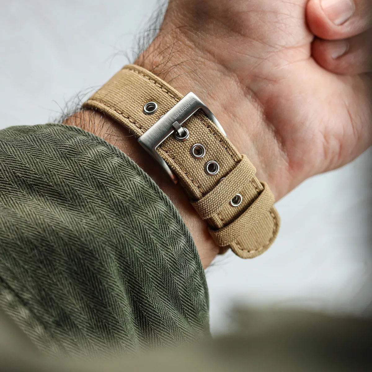 Croyde Canvas Watch Strap - Admiralty Grey