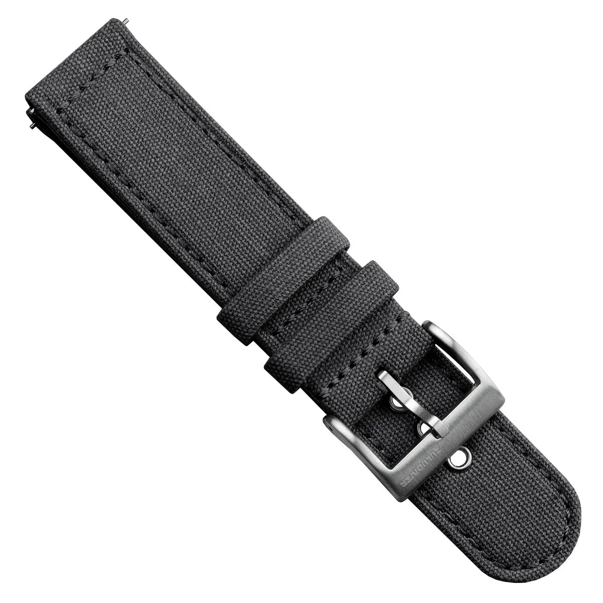 Croyde Canvas Watch Strap - Charcoal Black