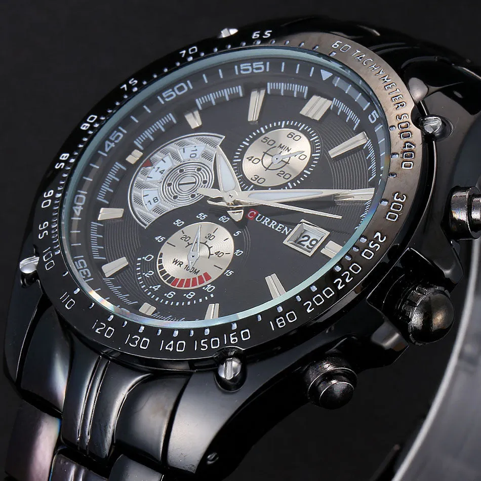 Curren Luxury Brand Stainless Steel Strap Analog Date Men's Quartz Watch Casual Watch Men Wristwatch