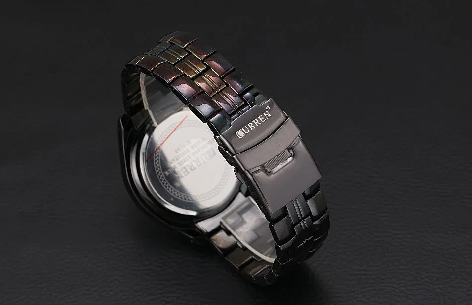 Curren Luxury Brand Stainless Steel Strap Analog Date Men's Quartz Watch Casual Watch Men Wristwatch