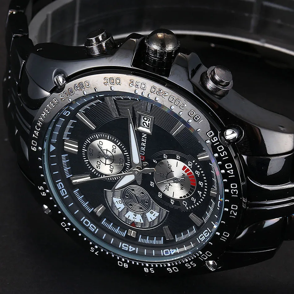 Curren Luxury Brand Stainless Steel Strap Analog Date Men's Quartz Watch Casual Watch Men Wristwatch