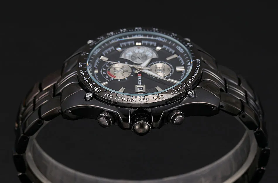Curren Luxury Brand Stainless Steel Strap Analog Date Men's Quartz Watch Casual Watch Men Wristwatch
