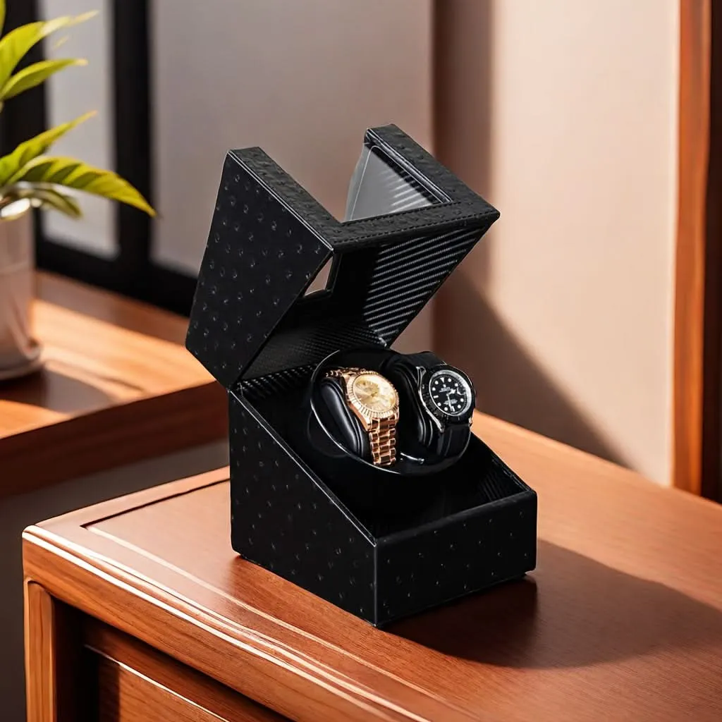 Double Automatic Watch Winder with USB Power