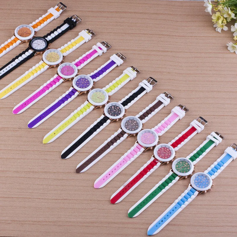 Double Color Silicone Fashion Watch