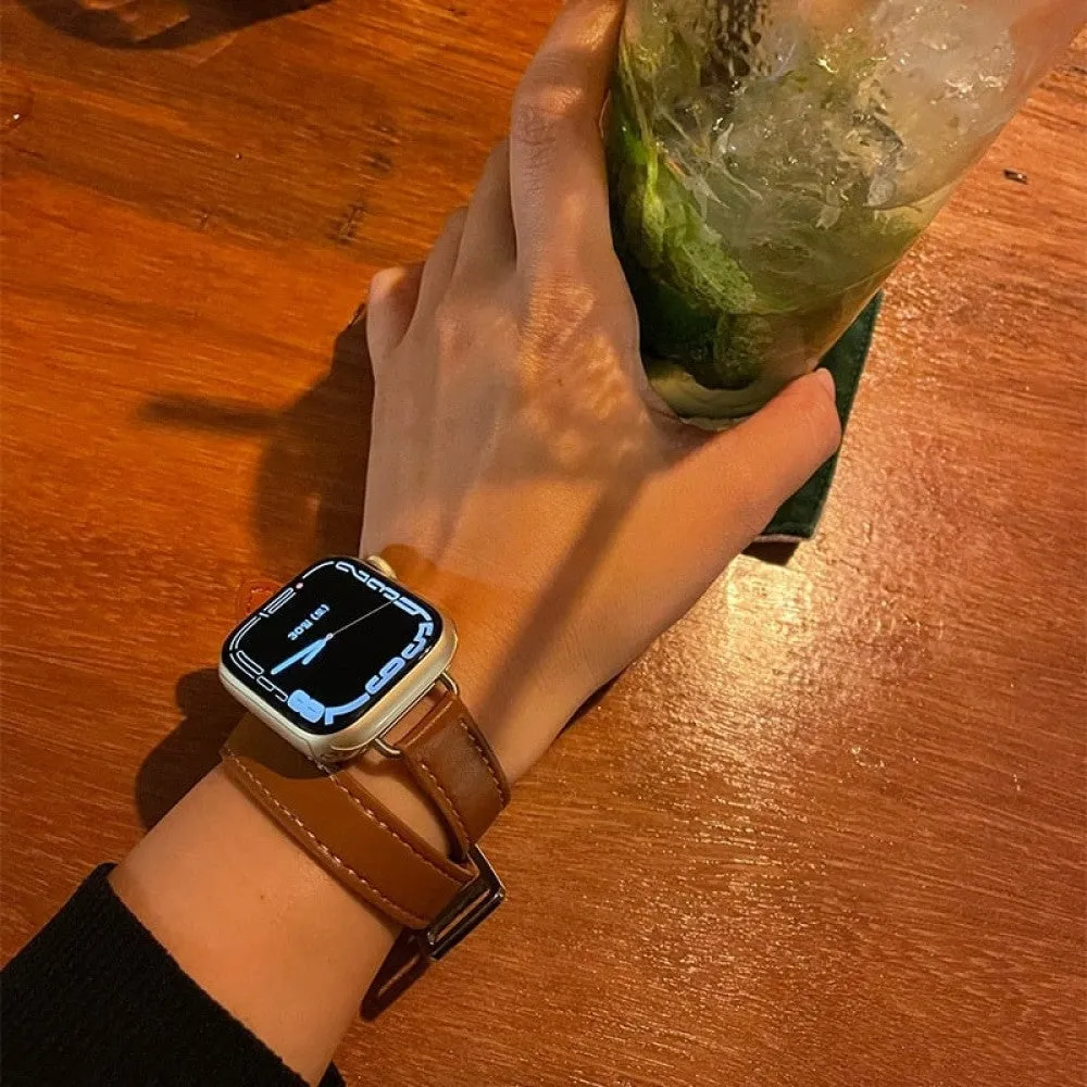 Double Tour Leather Strap for Apple Watch
