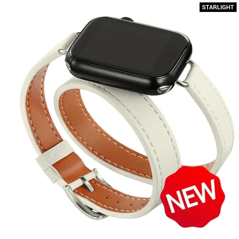 Double Tour Leather Strap for Apple Watch