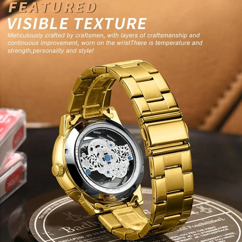 Dragon Embossed Luminous Waterproof Watch - Quartz