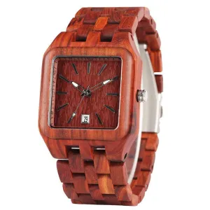 Ebony Wood Unisex Quartz Watch