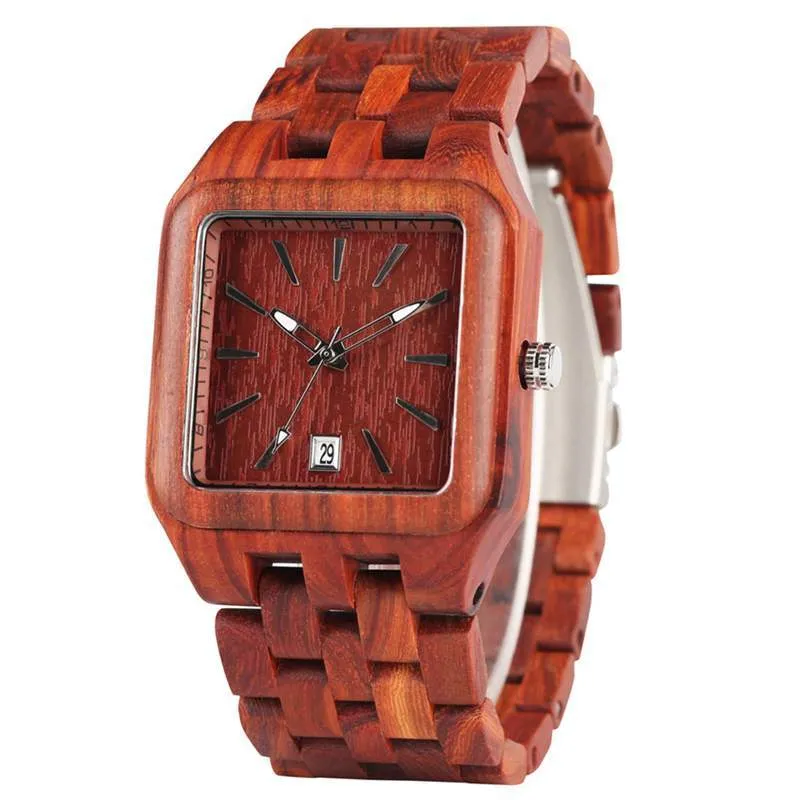 Ebony Wood Unisex Quartz Watch