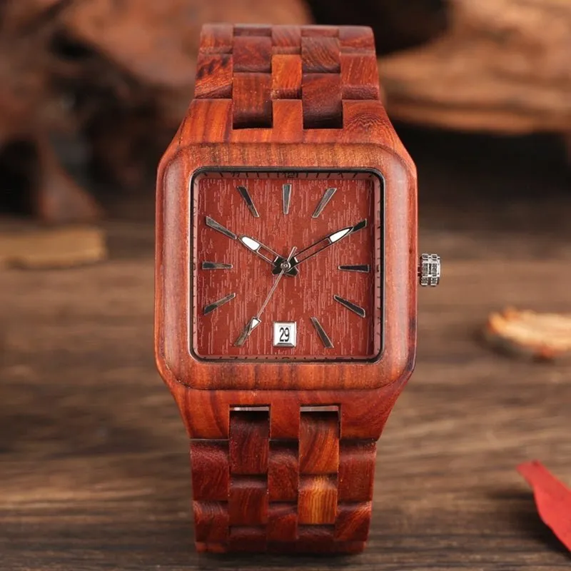 Ebony Wood Unisex Quartz Watch