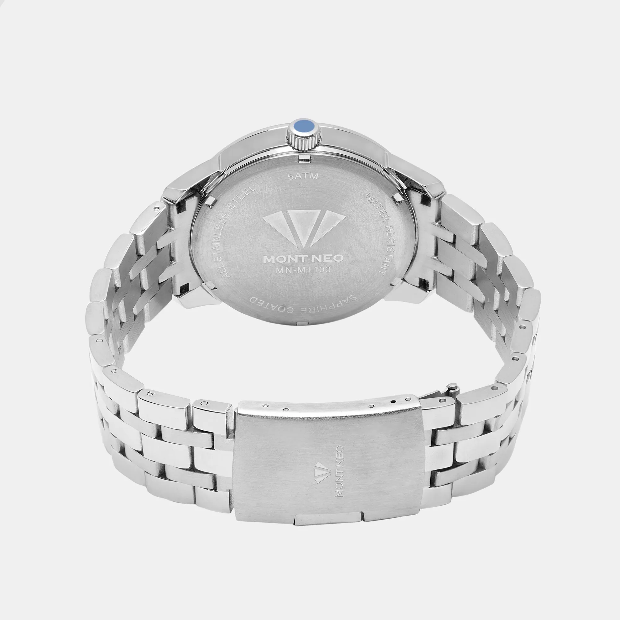 Elegant Silver Analog Men Stainless Steel Watch 7019E-M1103