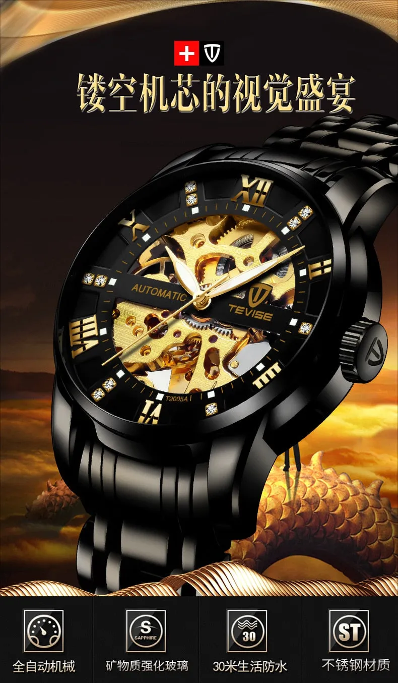 Fashion Men's Business Waterproof  Mechanical Watch