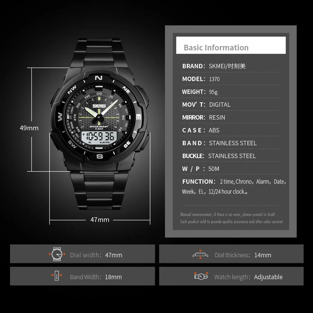 Fashion Sport Chronograph Waterproof Wristwatch