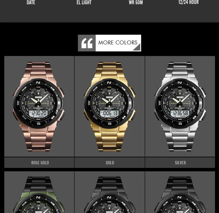 Fashion Sport Chronograph Waterproof Wristwatch