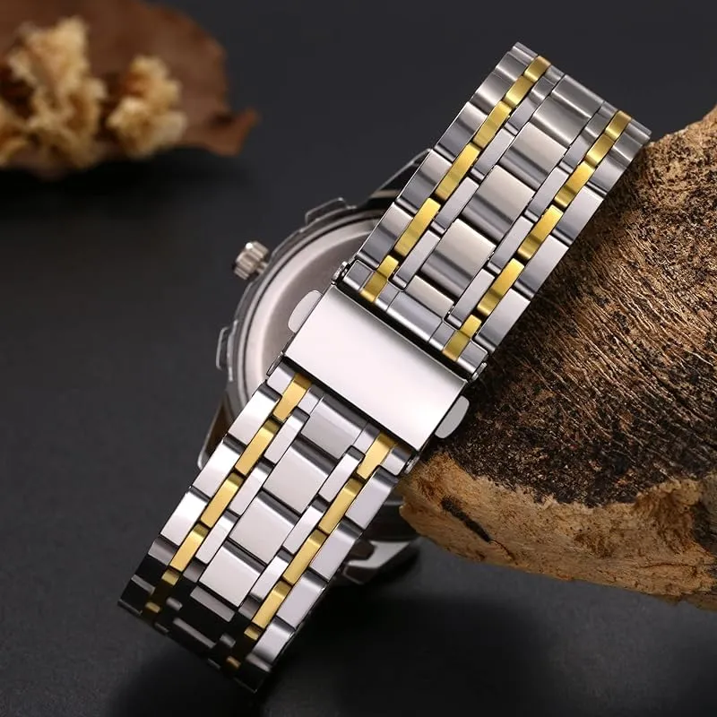 Fngeen Face Double Calendar Business Waterproof Quartz Watch W256071