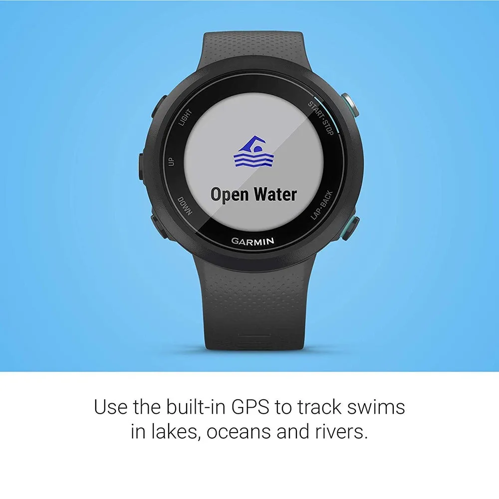 Garmin Swim 2 GPS Slate Silicone Band Digital Dial Swimming Smart Watch - 010-02247-00