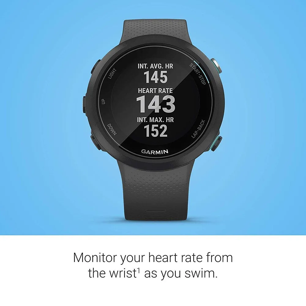 Garmin Swim 2 GPS Slate Silicone Band Digital Dial Swimming Smart Watch - 010-02247-00