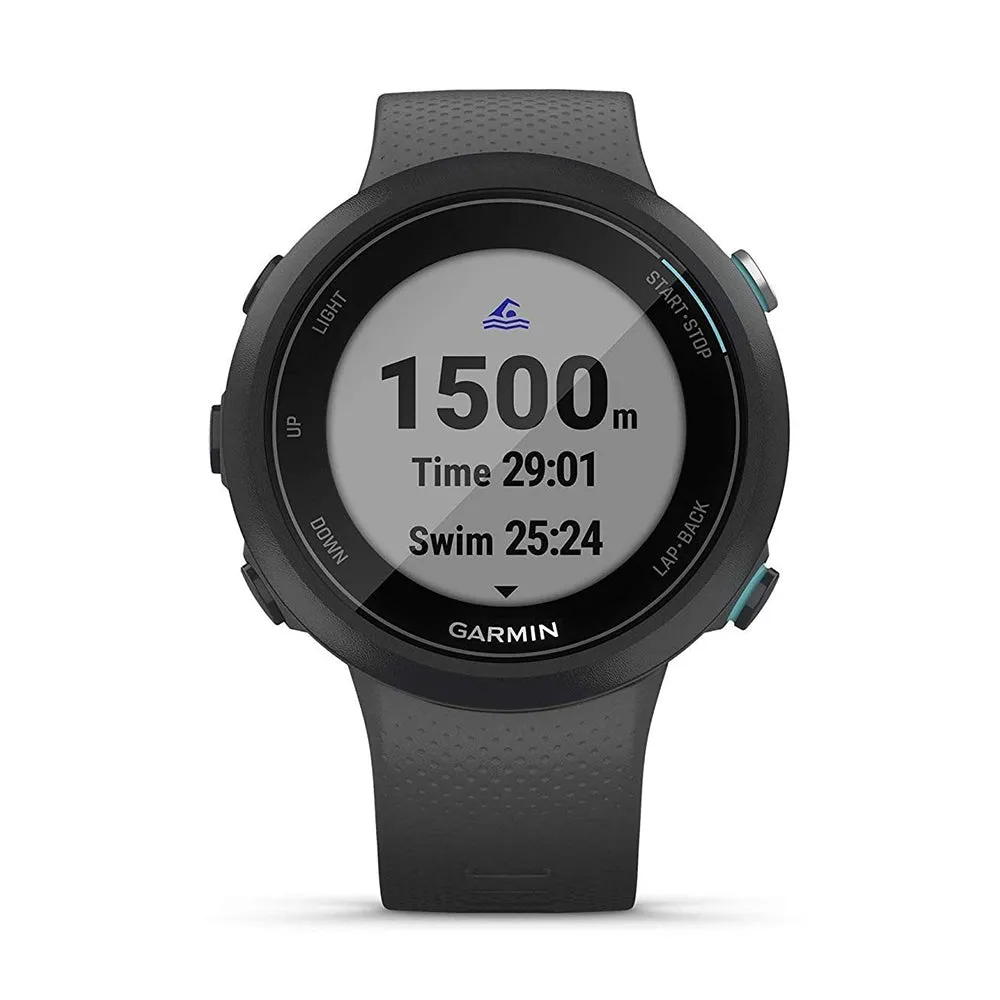 Garmin Swim 2 GPS Slate Silicone Band Digital Dial Swimming Smart Watch - 010-02247-00
