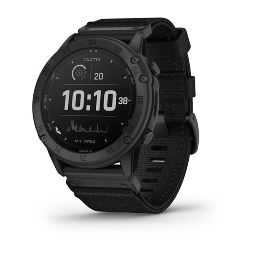 Garmin tactix Black Nylon Band Solar Edition Delta Military GPS Smart Watch - 010-02357-10