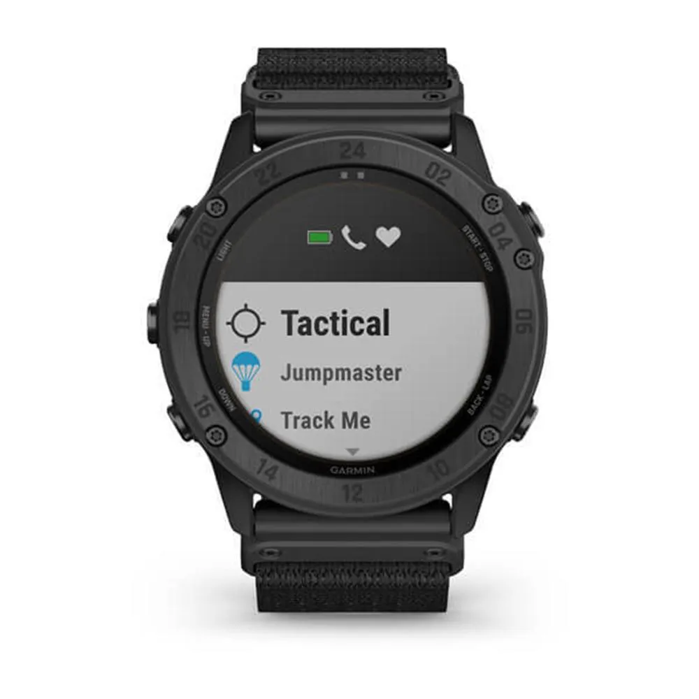 Garmin tactix Black Nylon Band Solar Edition Delta Military GPS Smart Watch - 010-02357-10