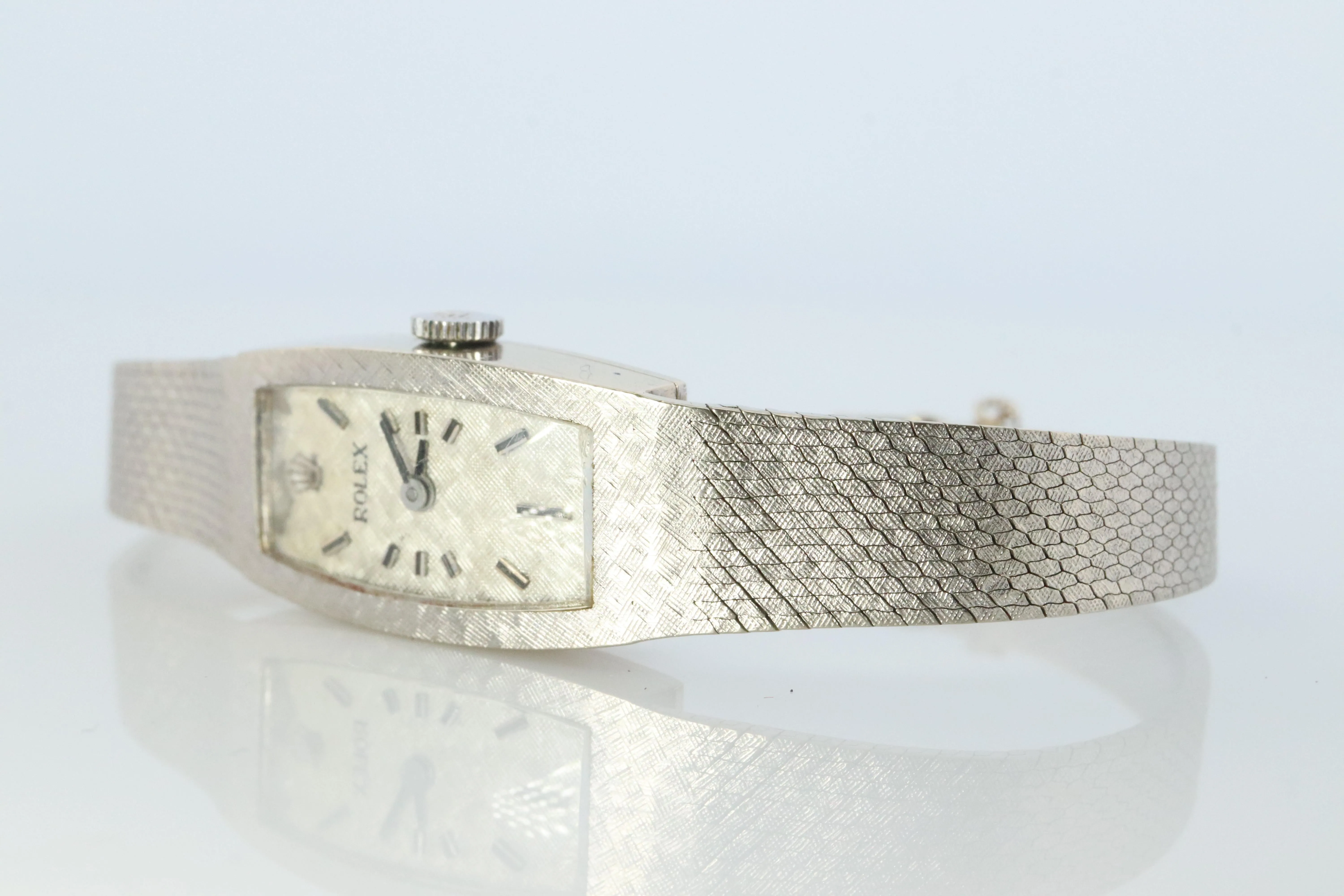 Genuine Rolex Watch. 14k WG Ladies Rolex Mechanical Windup Watch.