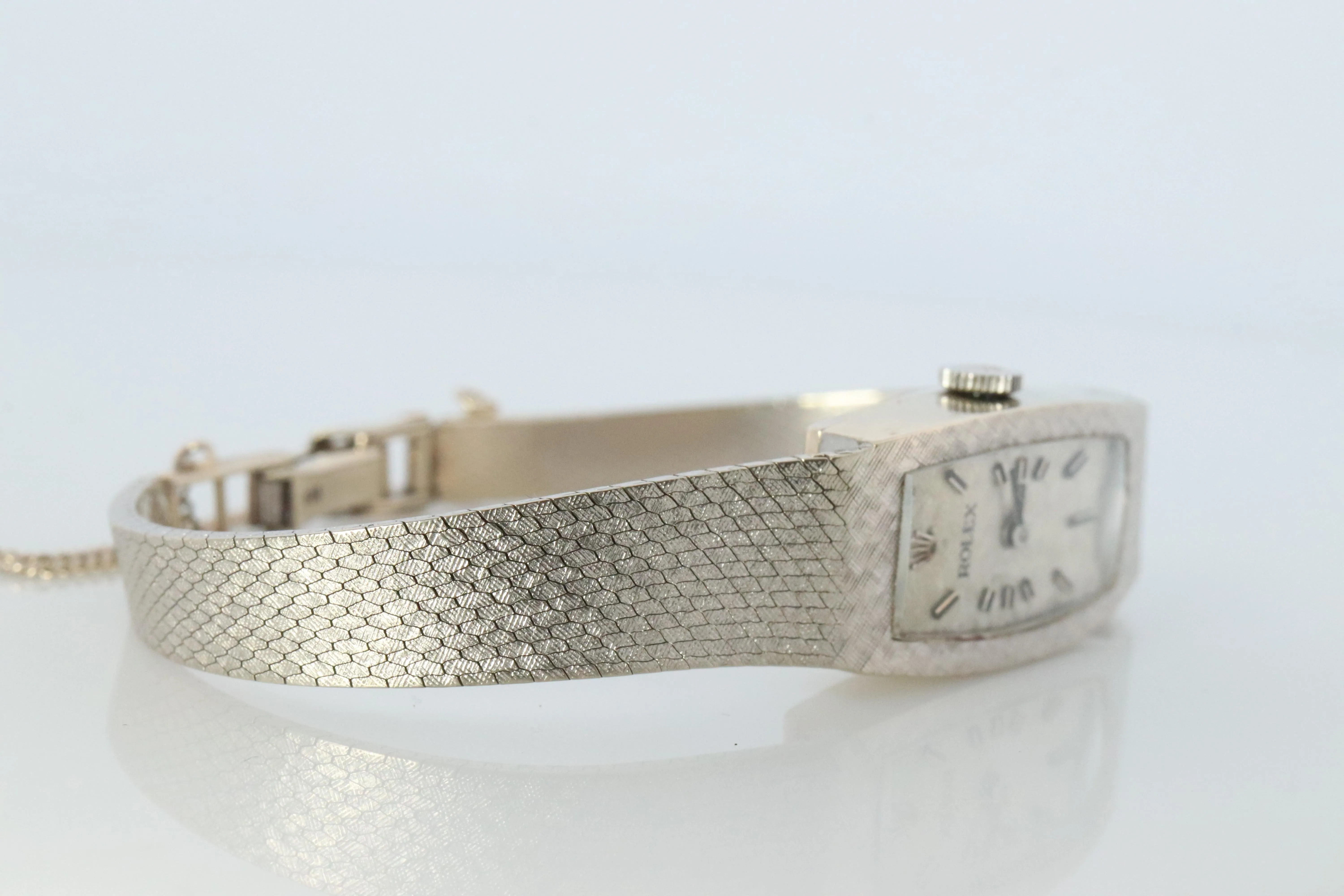Genuine Rolex Watch. 14k WG Ladies Rolex Mechanical Windup Watch.