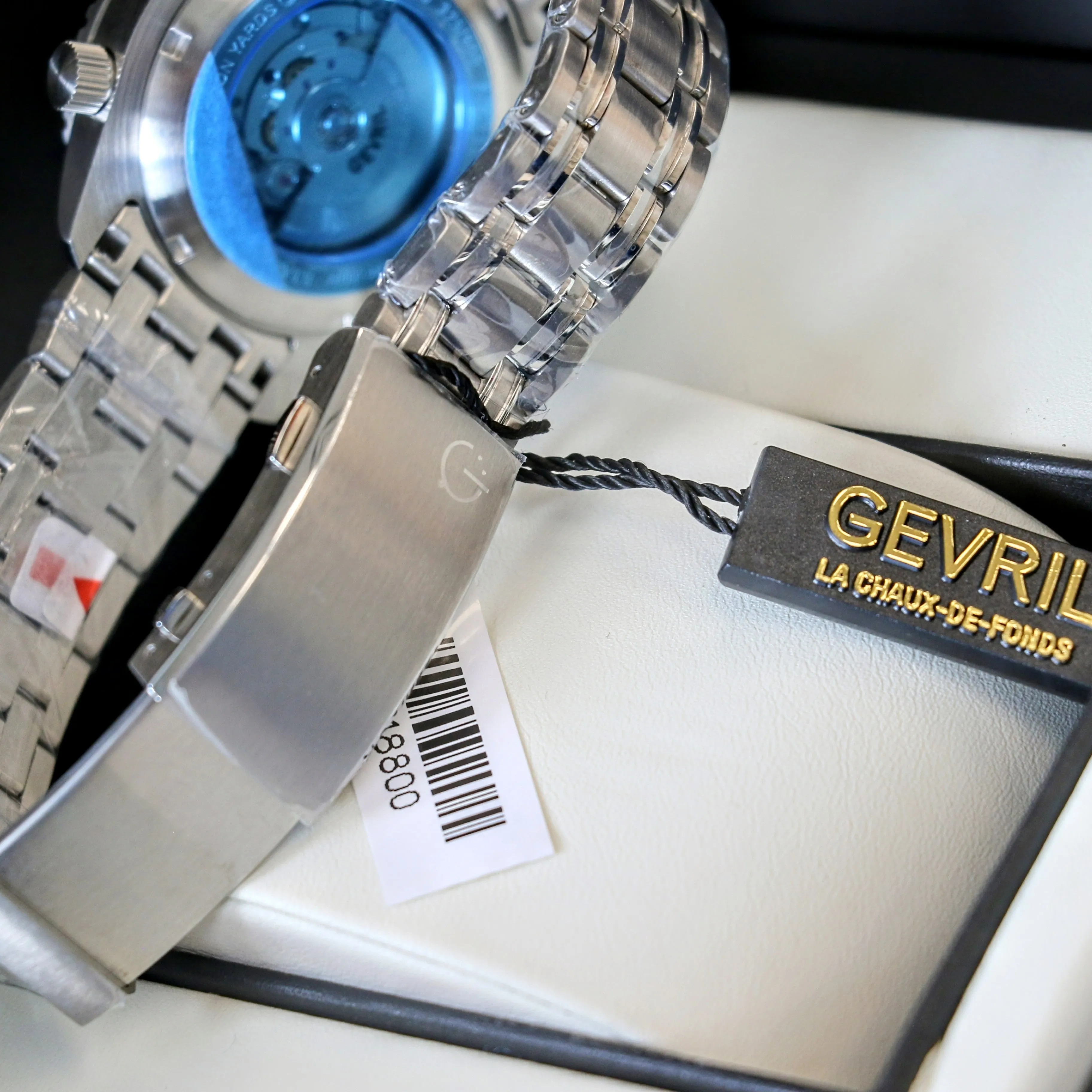 GEVRIL Hudson Yards Automatic Diver Watch Model 48800 - Display Back - BOX & Papers!