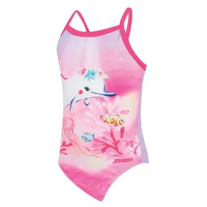 Girls Yaroomba Floral Swimming Costume - Squeak