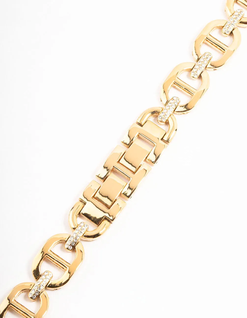 Gold Diamante Vintage Watch Strap 38/40/41