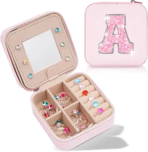 Graduation Gifts for Girls 3 4 5 6 7 8 9 10 11 12 13 14 Year Old,Gifts for Teens Kids Daughter Sister Birthday Gifts for Women - Travel Jewelry Case Small Box Cute Stuff | Pink,A