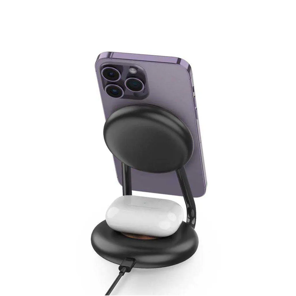Green Lion 3-in-1 MagCharger Hub – Multi-Device Wireless Charging Station