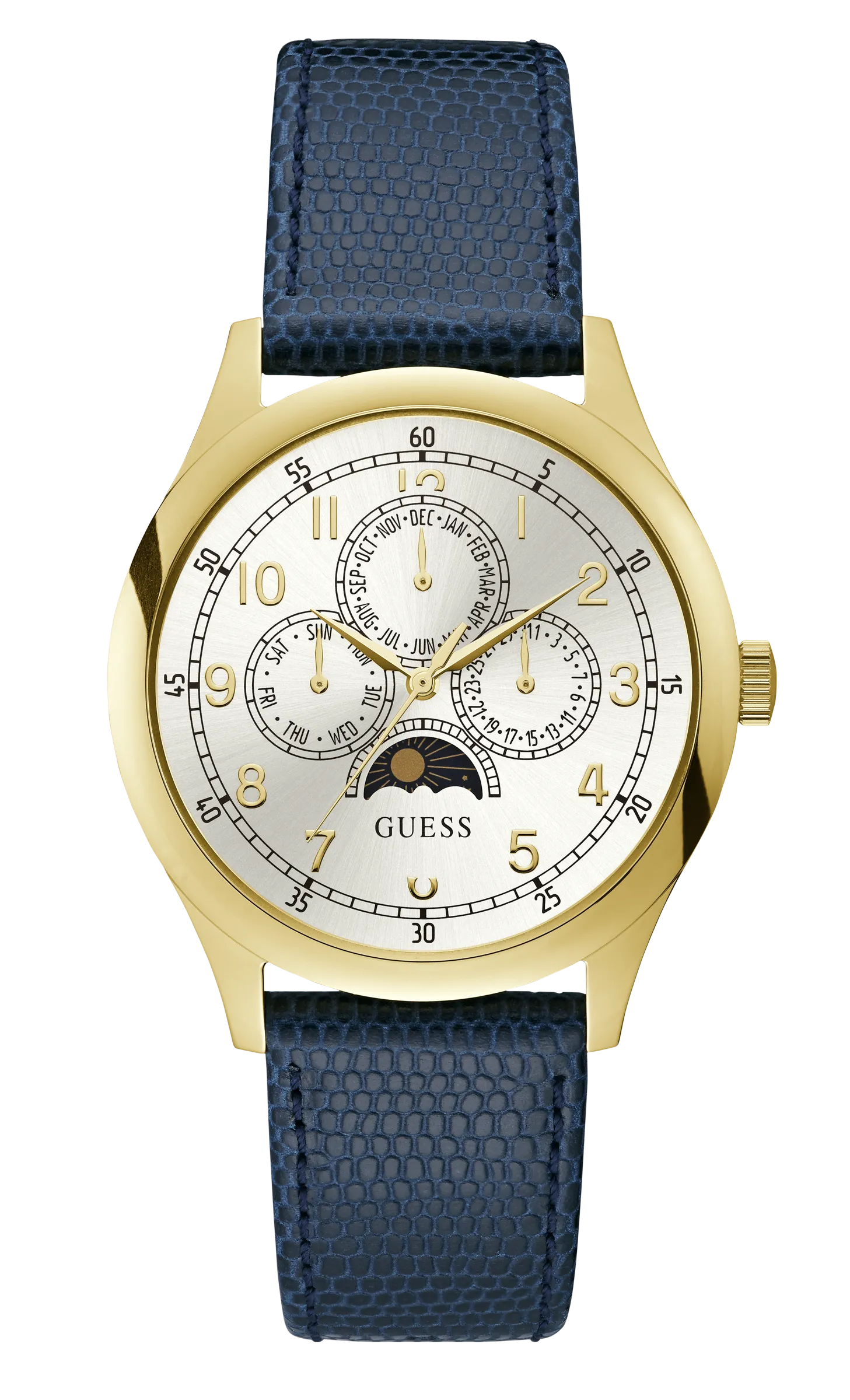 Guess Mens Blue Multi-function Watch - W1111G1