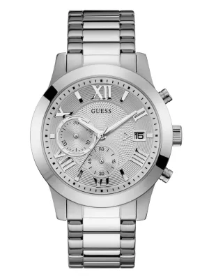 GUESS Stainless Steel Chronograph Watch with Date