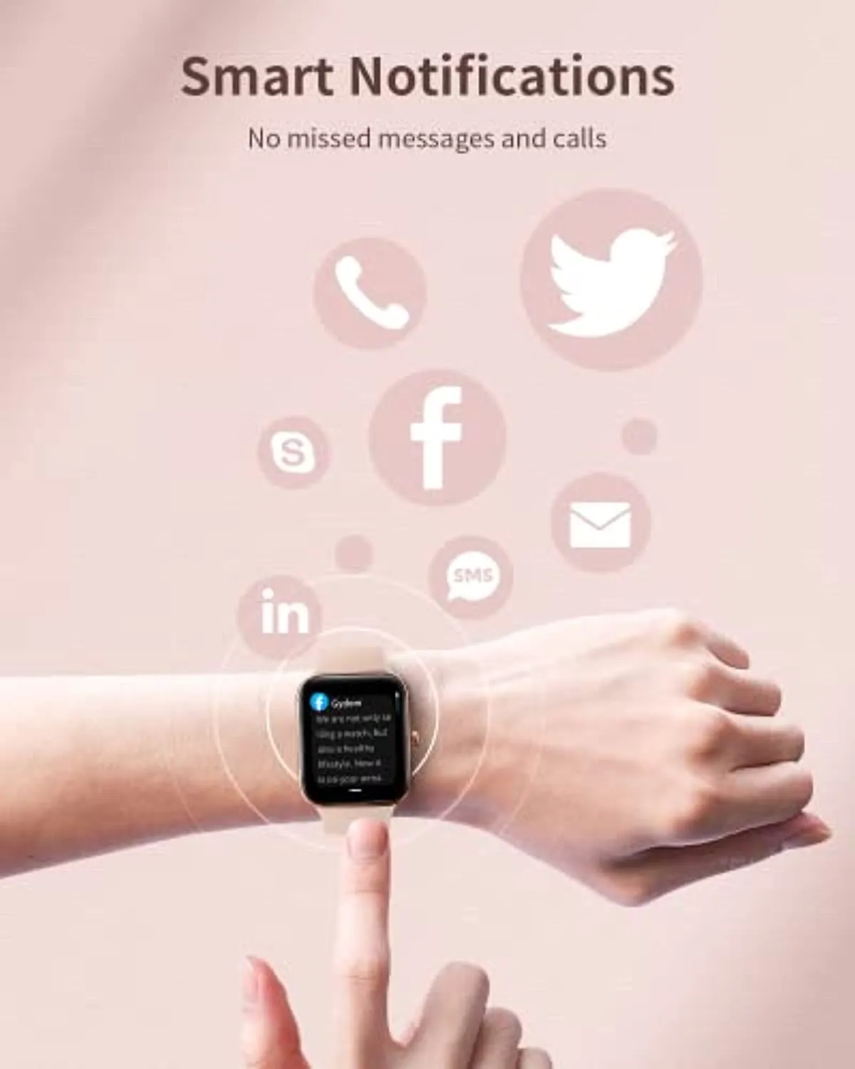 Gydom Smart Watch for Women Men,1.5" Smart Fitness Tracker Watch Blood Oxygen Heart Rate Stress Sleep Monitor Pedometer Watch 5ATM Waterproof Activity Tracker Smartwatch for Android iOS Phone