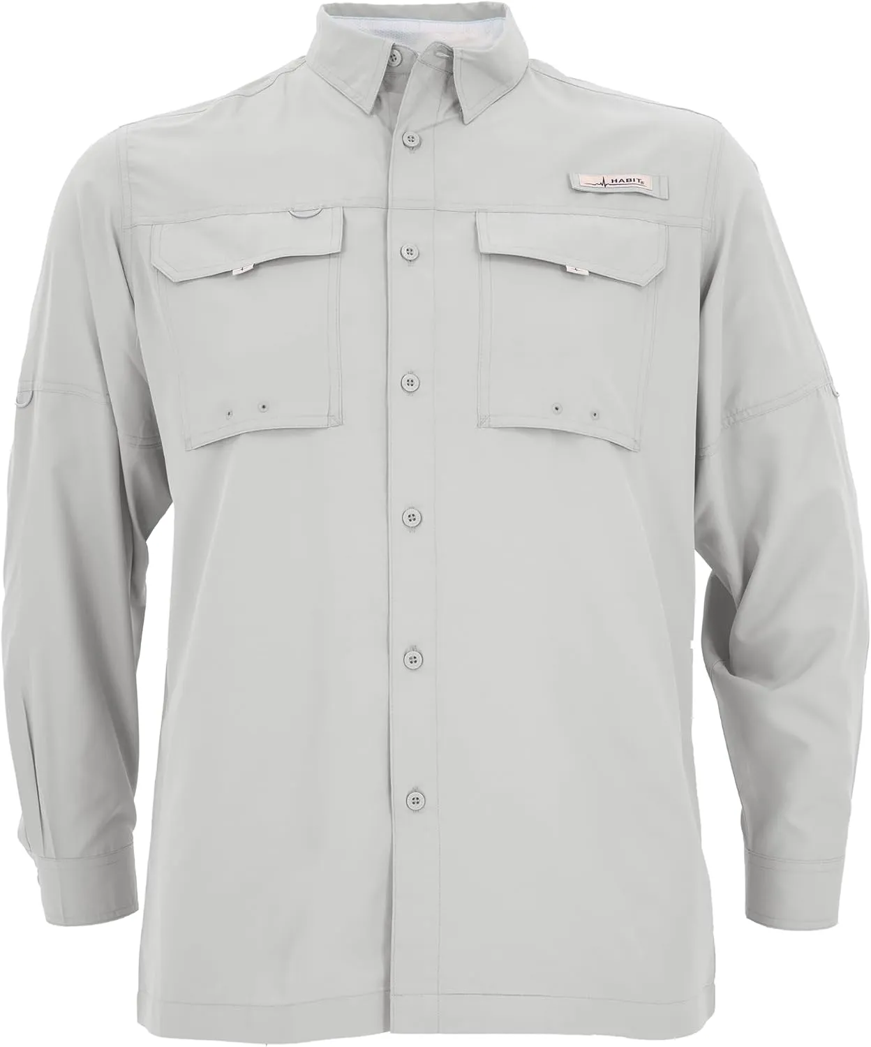 HABIT Men's Fourche Mountain Long Sleeve River Guide Fishing Shirt - UPF 40  UV Protection