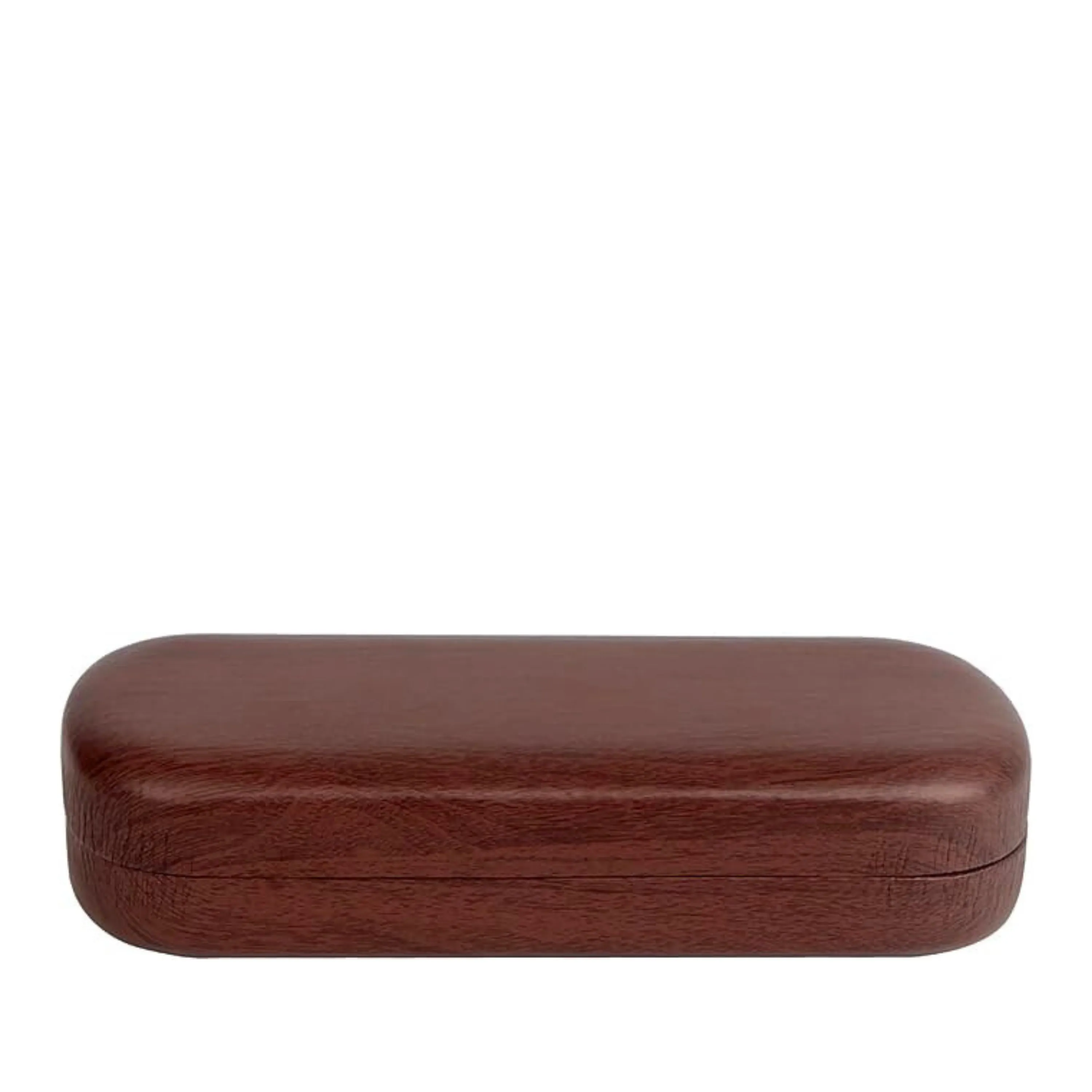 Hard Shell Wood Grain Glasses Case - Durable Protective Eyewear Storage