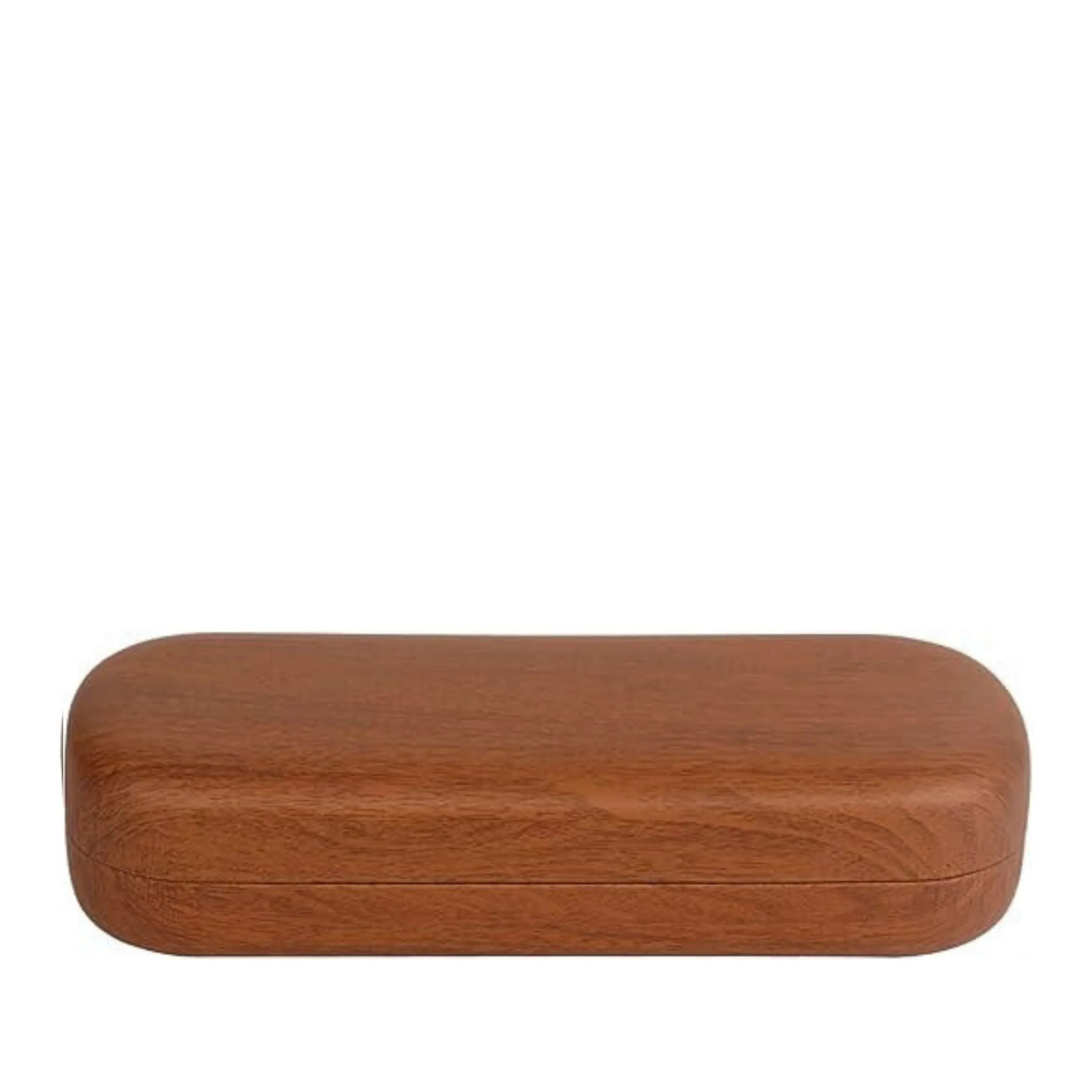 Hard Shell Wood Grain Glasses Case - Durable Protective Eyewear Storage