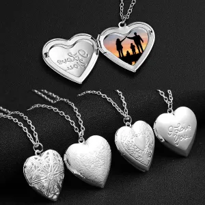 Heart-shaped Photo Frame Pendant Necklace