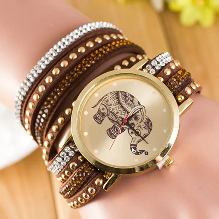 Hot Style Elephant Print Watch