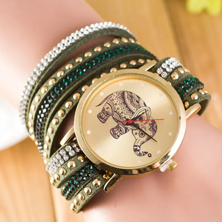 Hot Style Elephant Print Watch