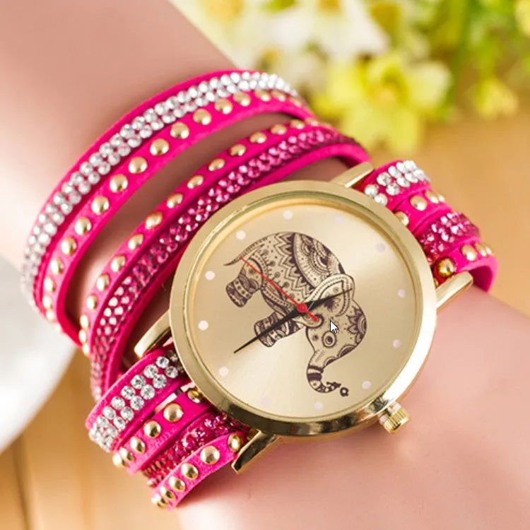 Hot Style Elephant Print Watch