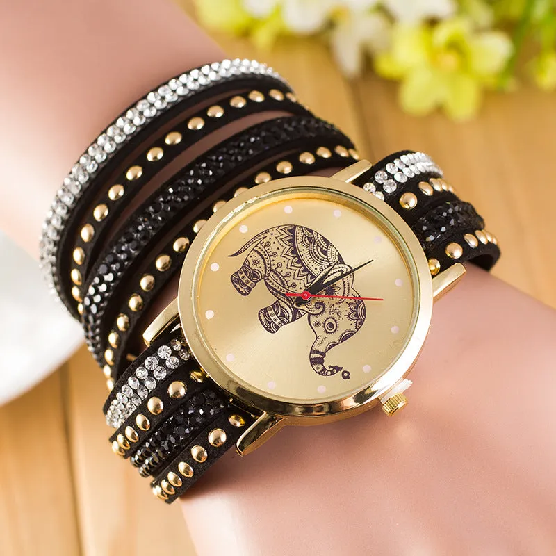Hot Style Elephant Print Watch
