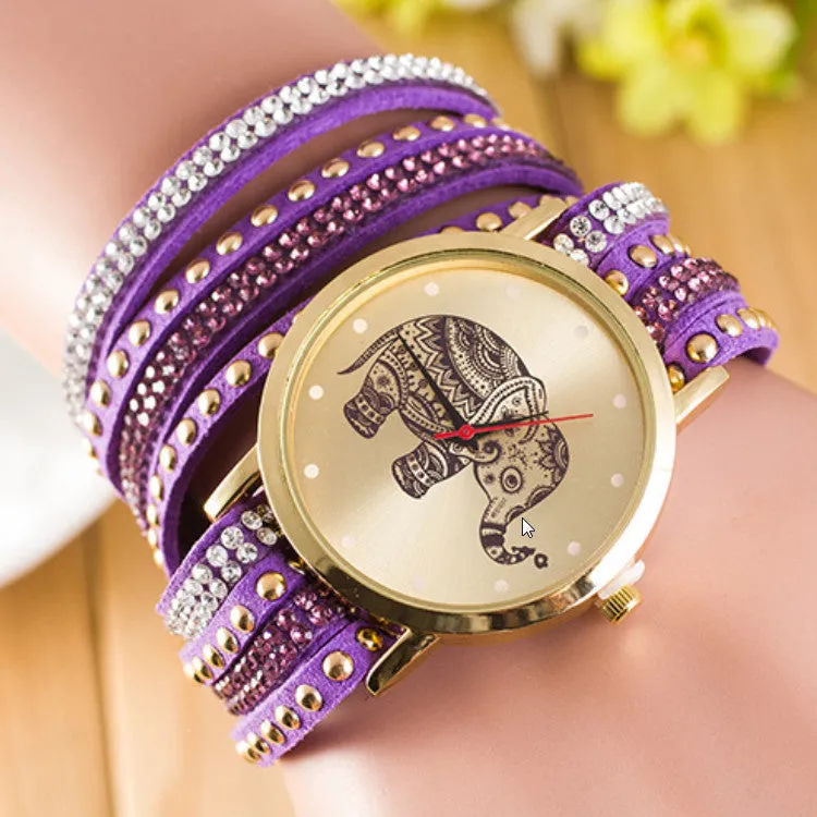 Hot Style Elephant Print Watch