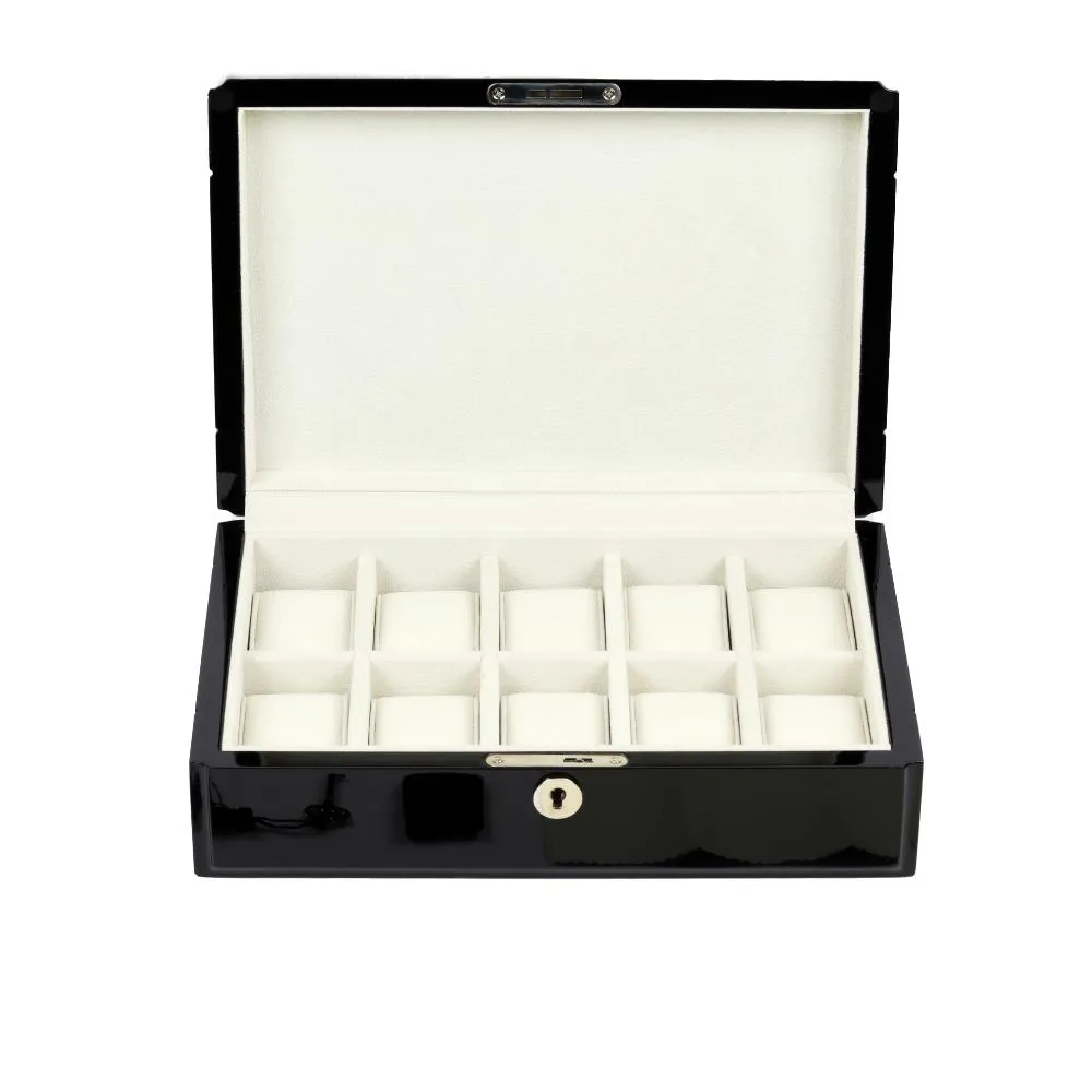 HQ Luxury Watch Box 10 Watch Slots Bespoke Black