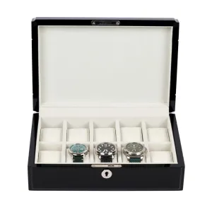 HQ Luxury Watch Box 10 Watch Slots Bespoke Black