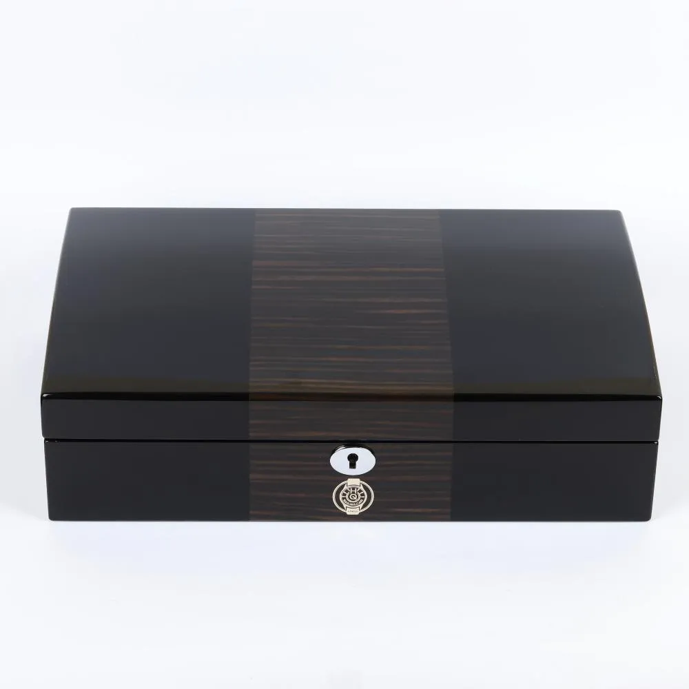 HQ Luxury Watch Box 12 Watch Slots Jet Black
