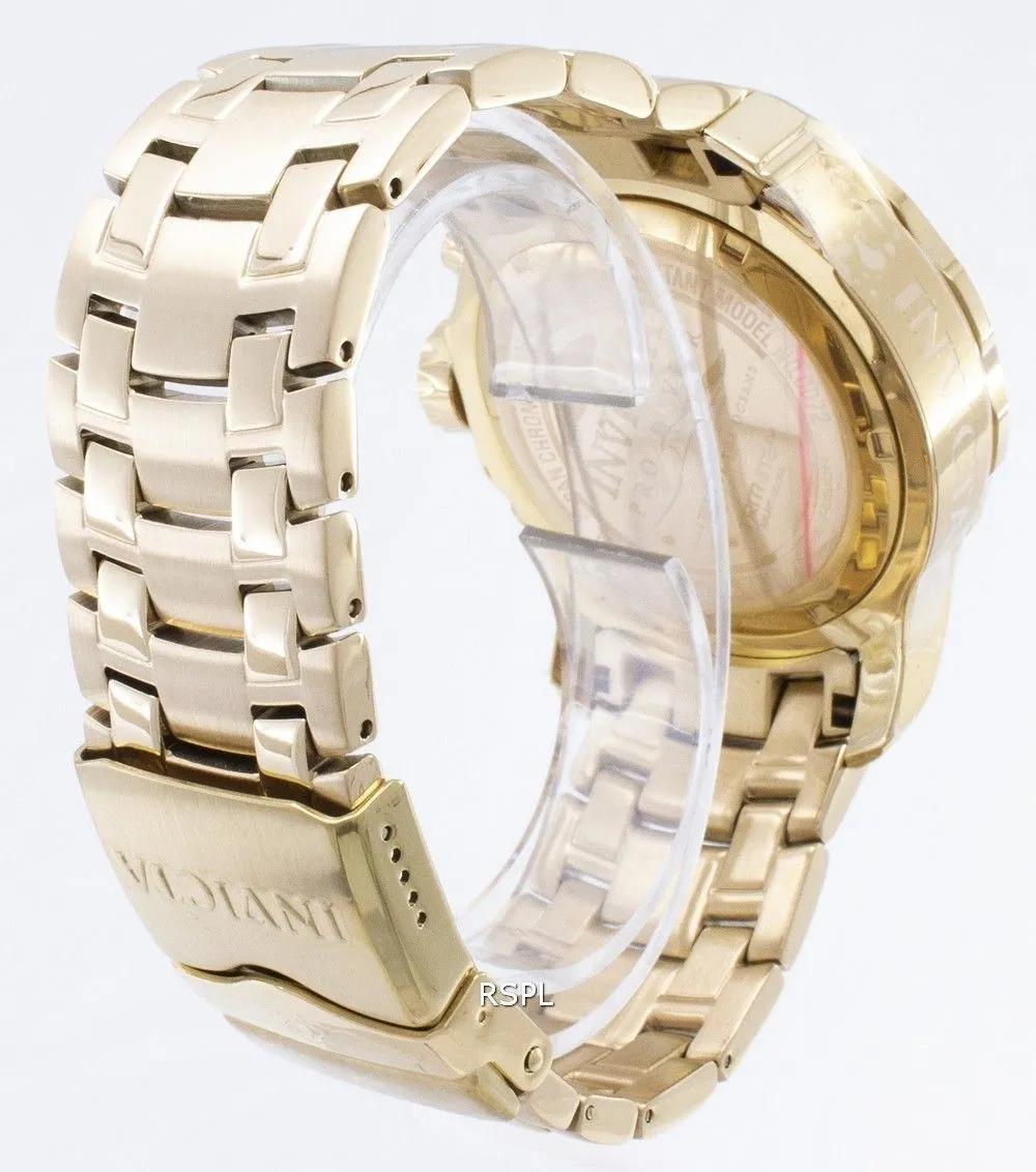 Invicta Pro-Diver Chronograph Gold Tone 200M 0072 Men's Watch