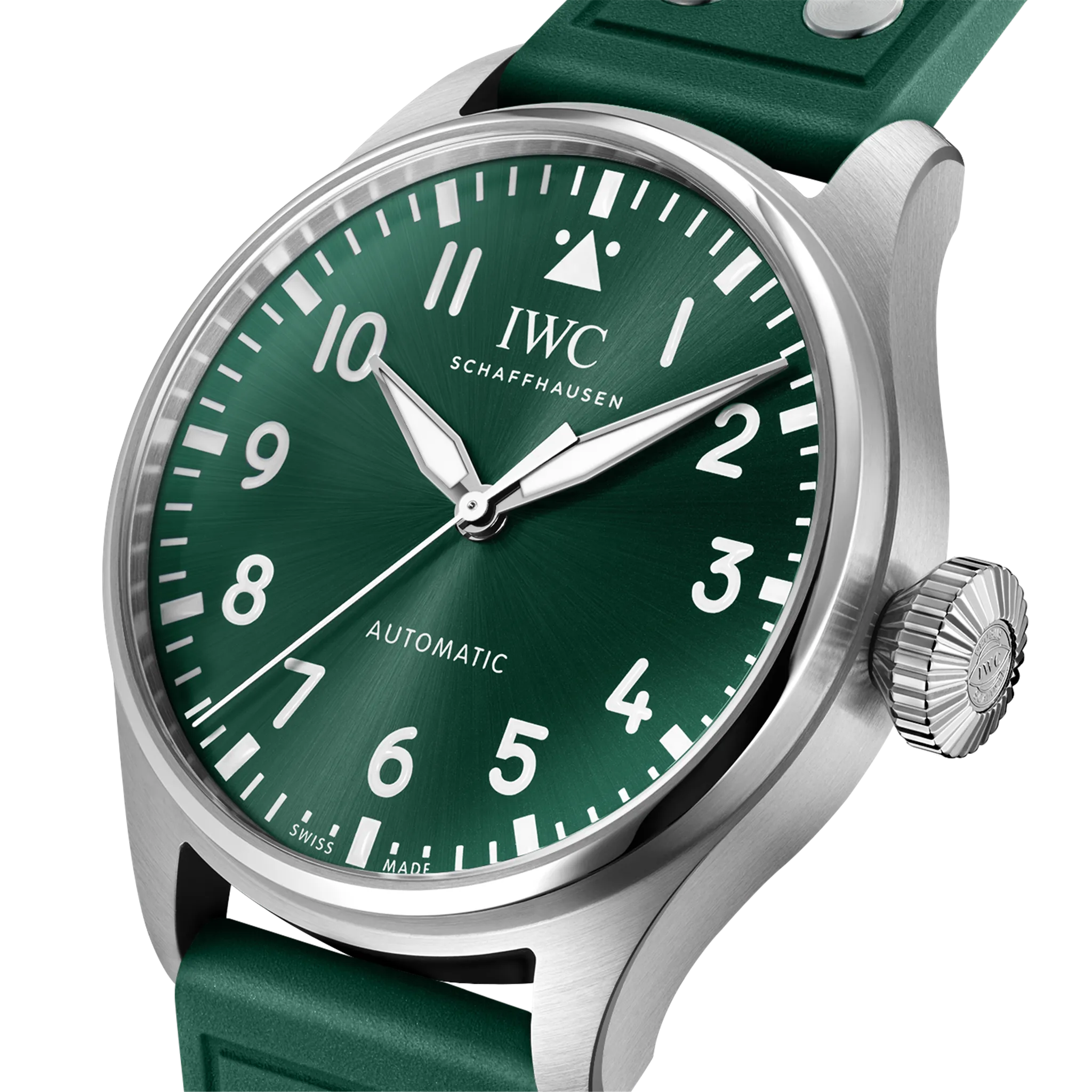 IWC Shaffhausen Big Pilot's Watch 43mm w/ Green Dial & Rubber Strap
