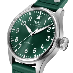 IWC Shaffhausen Big Pilot's Watch 43mm w/ Green Dial & Rubber Strap