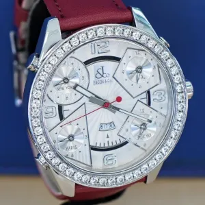Jacob & Co. Five Time Zone Watch Diamond Bezel 47mm - Original Box & Interchangeable Straps